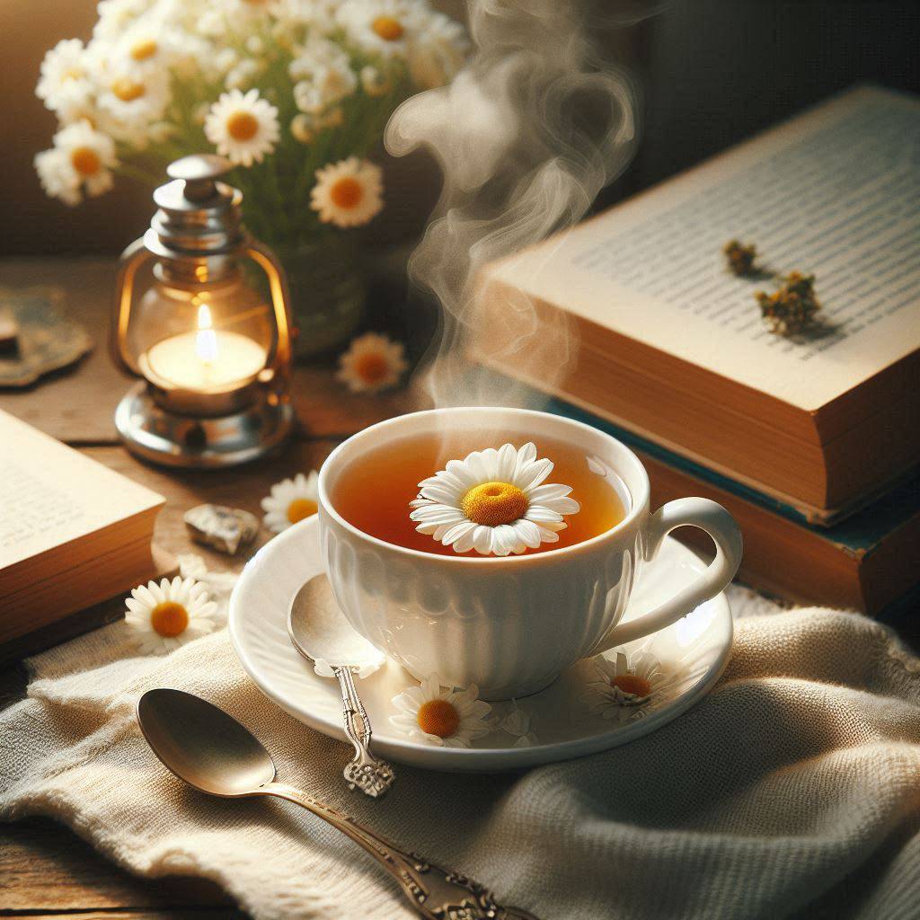 دمنوش گیاهی بابونه برای درمان بی خوابی